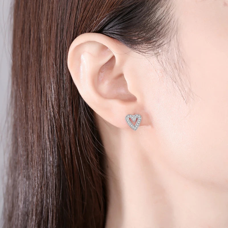 Queen Earring: Regal 925 Silver Hoops with Crystal Accents- Available in 54 different design variation